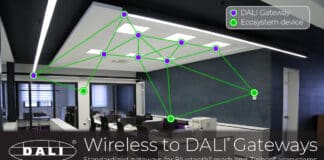 Wireless to DALI® Gateways allow existing DALI wired products to be used in either Bluetooth® mesh or Zigbee® wireless ecosystems.